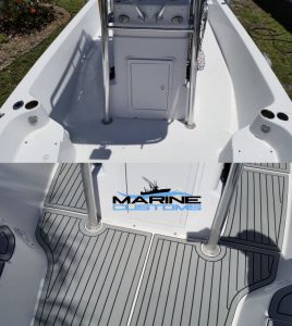 gray foam boat flooring