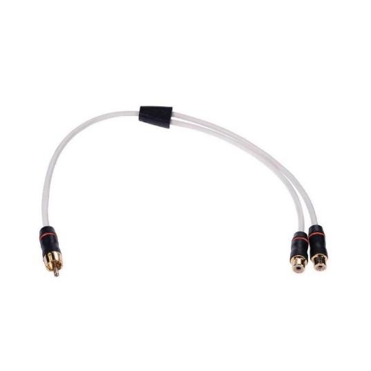 FUSION MS-RCAYF, Male to Dual Female Twisted Shielded RCA Splitter Cable, 0.9 ft | 010-12622-00