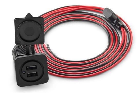 JL AUDIO 90255, XMD-USBCHG/2X-PNL, Dual USB Charging Port for Panel-Mounting