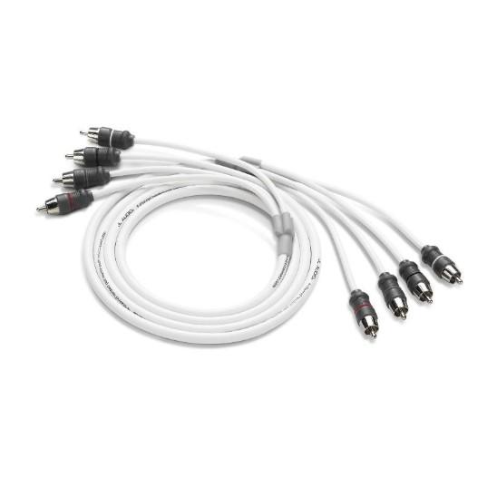 JL AUDIO XMD-WHTAIC4-6: RCA 4-Channel, 6 ft (1.83 m) Marine Audio Interconnect | 90440 | 010-13473-00
