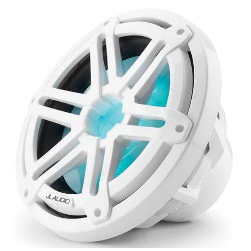 JL AUDIO M3-10IB-S-GW-I-4: 10" Marine Subwoofer, Infinite Baffle, Gloss White Sport Grille, RGB LED | 93531 | 010-03265-00